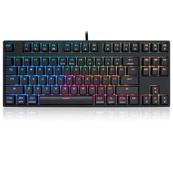 Skyloong SK87s Black (Red Switches) Mechanical Wireless Bluetooth Keyboard