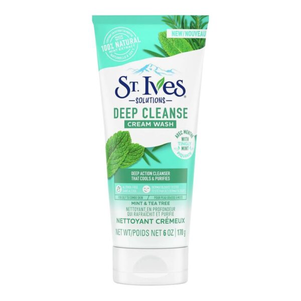 St.Ives Deep Cleanse Mint & Tea Tree Cream Face Wash – 170g