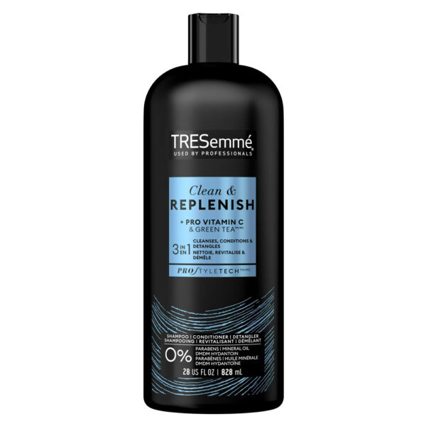 Tresemme Clean & Replenish 3-in-1 Shampoo, Conditioner, Detanger – 828ml