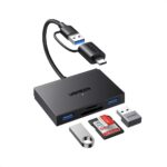 UGREEN 45167 USB-C 4IN1 Card Reader With 2X USB3.0 + 1X SD/TF-BK