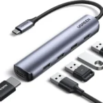 UGREEN USB C 5-in-1 Multiport Hub HDMI 4K@30Hz with 4 USB 3.0 Ports – 20197