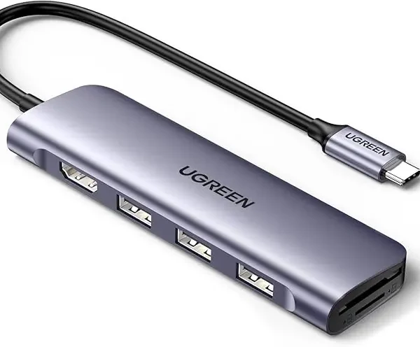 Ugreen USB-C to HDMI Hub Adapter 3x USB-A 3.0 SD/TF – 20956A