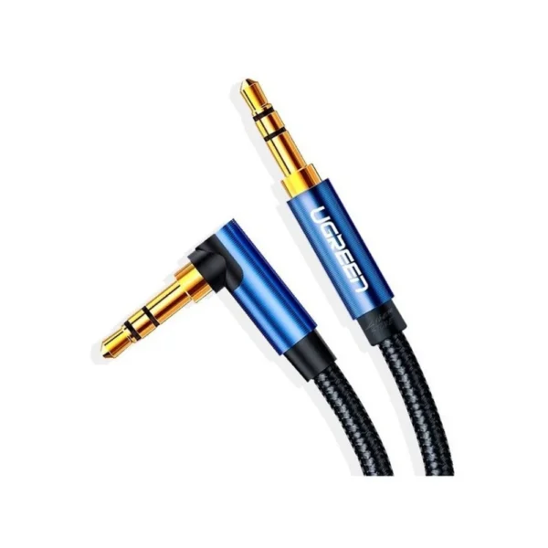 Ugreen 3.5mm Male To 3.5mm Male Cable Gold Plated Metal  Case  With  Braid