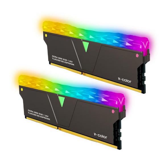 V-Color Prism Pro RGB 16GB(8GBx2)DDR4 DRAM 3600MHz Memory Kit – Jet Black