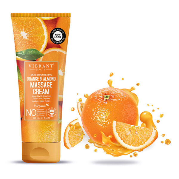 Vibrant Beauty Almond & Orange Massage Cream – 200ml