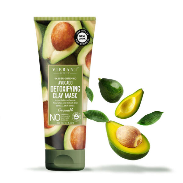 Vibrant Beauty Avocado Detoxifying Clay Mask – 200ml