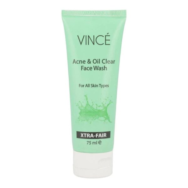 Vince Acne And Oil Clear Face Wash Xtra Fair – 75ml