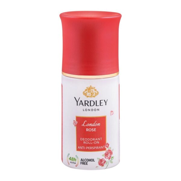 Yardley London Rose Roll-On Deodorant -For Women – Alcohol Free – 50ml