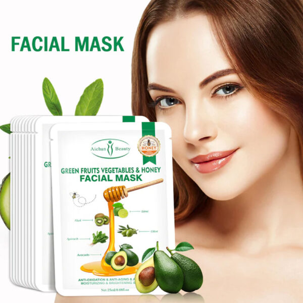 Aichun Beauty Green Fruit Vegetables & Honey Anti-Aging Anti Acne Face Sheet Mask