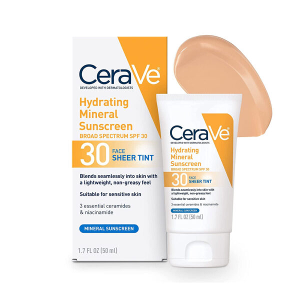 CeraVe Hydrating Mineral Sunscreen Sheer Tint SPF 30 – 50ml
