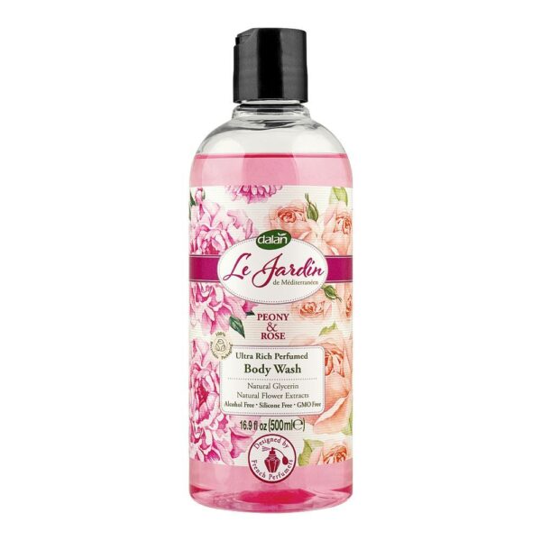 Dalan Le Jardin Peony & Rose Ultra Rich Perfumed Body Wash, Alcohol-Free – 500ml