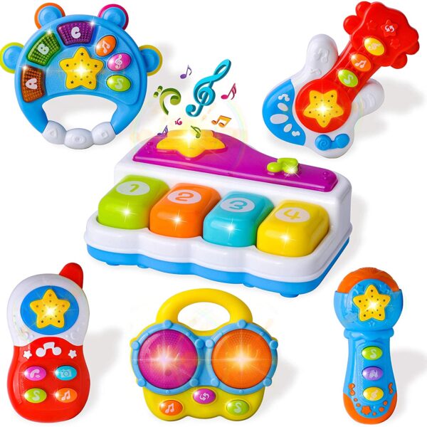 JOYIN 6 PCS Toddler Sensory Educational Musical Instrument Toys