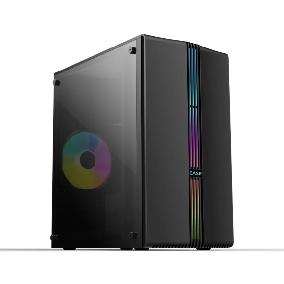 EASE EM123B Tempered Glass Gaming Case-Black