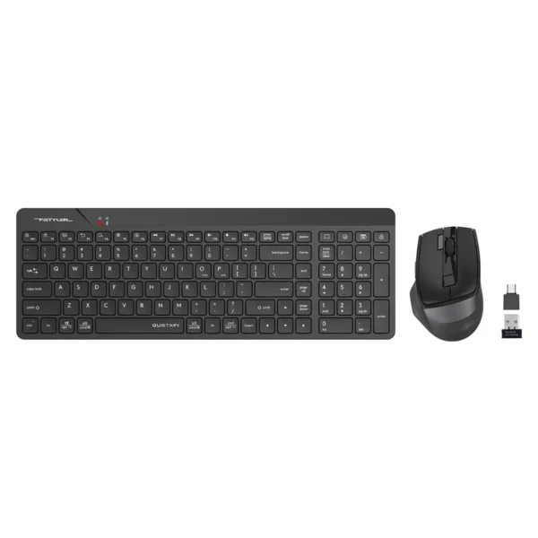 A4Tech FG2400 Air2 2.4G Wireless QuietKey Combo Set – Black