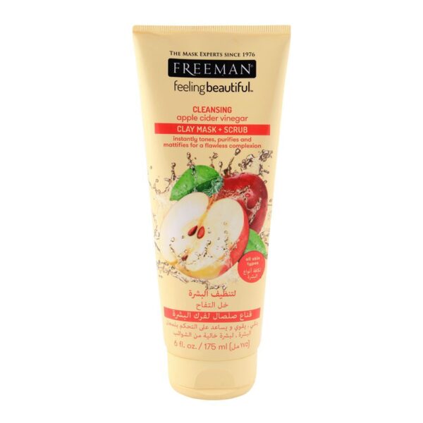 Freeman Facial Apple Cidar Vinegar Clay Mask + Scrub – 175ml