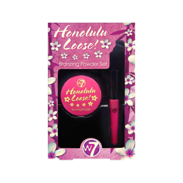 W7 Honolulu Loose Bronzing Powder Set with Brush