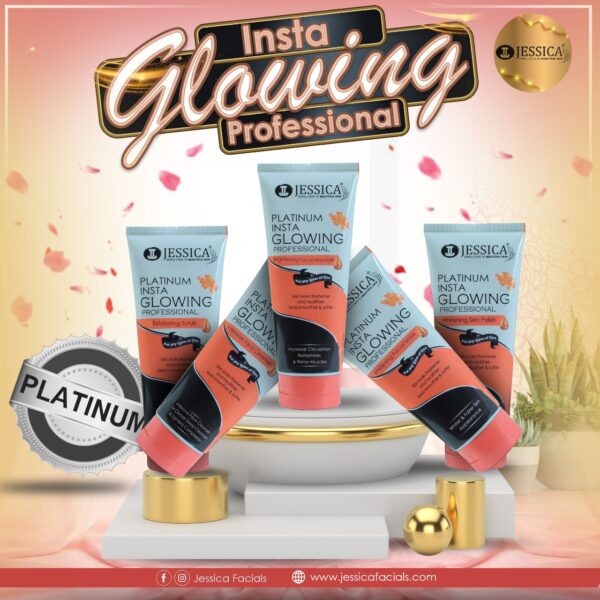 Jessica Platinum Insta Glowing Facial Series Each Tube – 5 Piece – 175ml