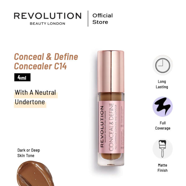 Makeup Revolution Conceal & Define Concealer C14 – 4ml