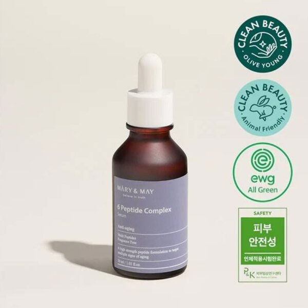 Mary & May – 6 Peptide Complex Serum – 30ml