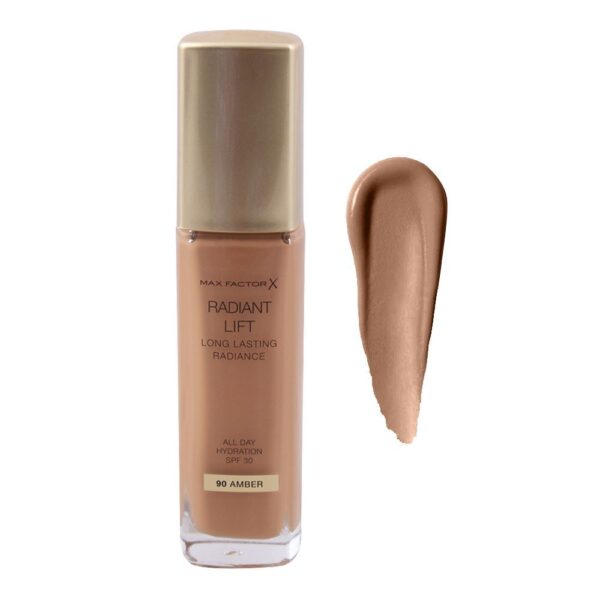 Max Factor Radiant Lift Long Lasting Radiance SPF 30 Foundation, 90 Amber