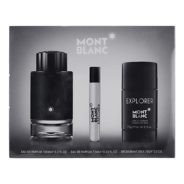 Mont Blanc Explorer Men EDP 3S Set (100ml + 7.5ml + 75G Deostick + Hard Box)