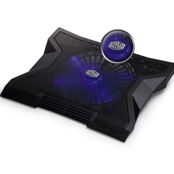 NotePal XL Cooling Pad | Silent 230mm Fan | X-shape Blue LED Fan | 3 USB ouputs | Ergonomic Design