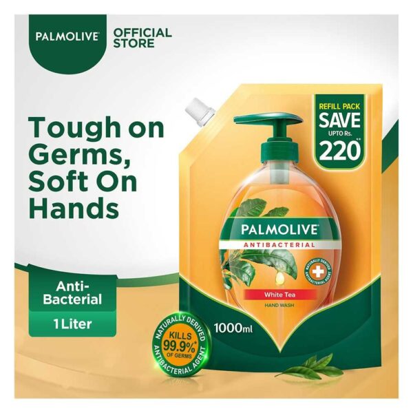 Palmolive Antibacterial White Tea Hand Wash, Refill – 1000ml