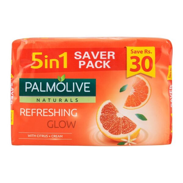 Palmolive Naturals Refreshing Glow Soap, 5-In-One Pack – 5x110g