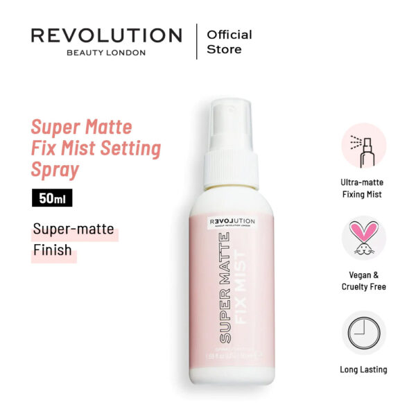 Relove By Revolution Super Matte Fix Mist Setting Spray – 50ml