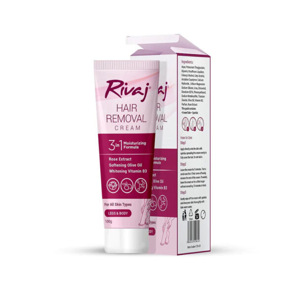 Rivaj Hair Removal Cream 3 In 1 Moisturizing Formula 100g