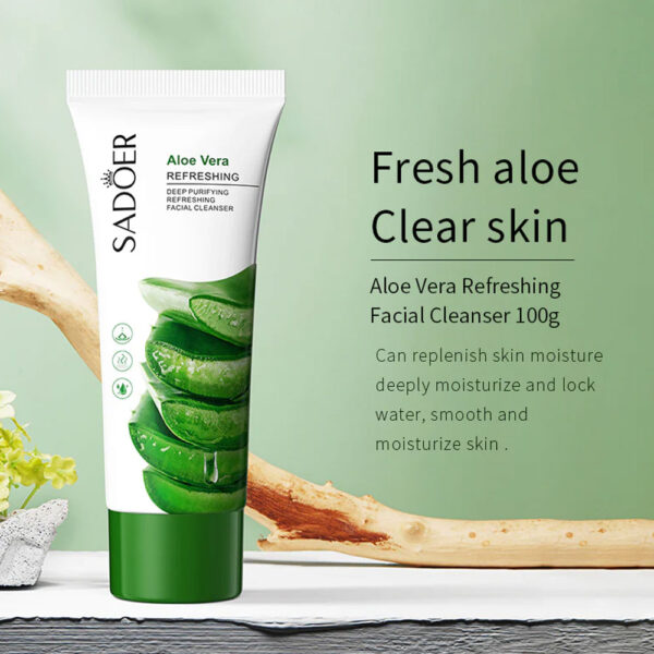 Sadoer Aloe Vera Refreshing Deep Purifying Moisturizing Facial Cleanser – 100ml