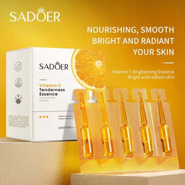 Sadoer Vitamin C Tenderness Fresh Orange Essence Moisturizing Serum 2ml X 20pcs