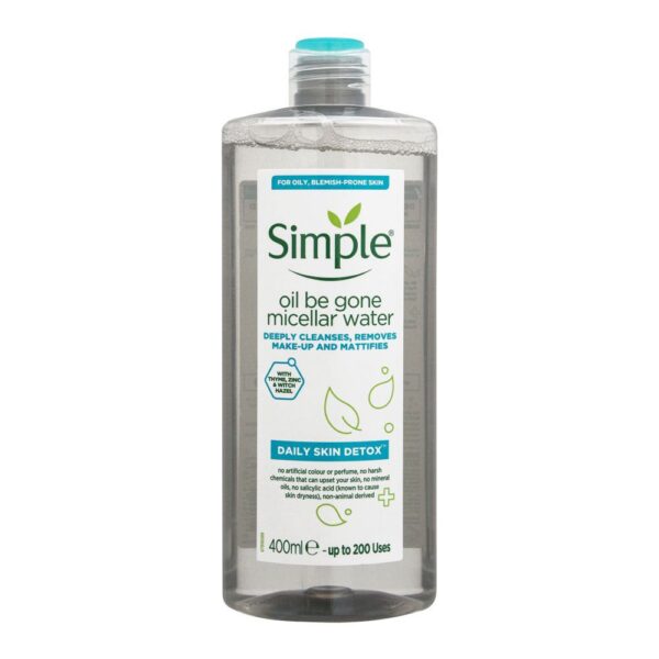 Simple Daily Skin Detox Oil Be Gone Micellar Water – 400ml