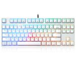 Skyloong GK87 Optical QMK TKL Wired USB-C Hot Swap Mechanical Keyboard, Bluetooth/2.4GHz/USB-C, RGB for PC/Mac Gamer Red Switches