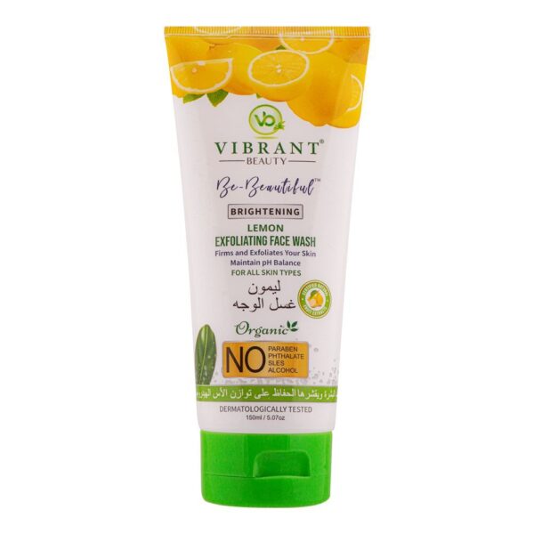 Vibrant Beauty Brightening Lemon Exfoliating Face Wash, For All Skin Types – 150ml