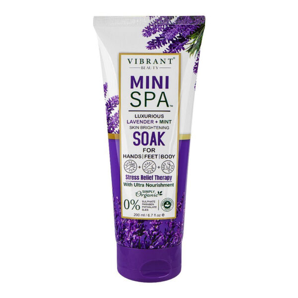 Vibrant Beauty Mini SPA Lavender + Mint Soak – 200ml