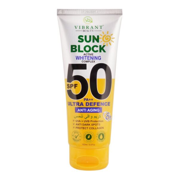 Vibrant Beauty Sun Block Anti Aging Ultra Defence, SPF50 – 150ml