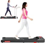 Sparnod Fitness STH-3002 Home Use Walking Pad & Treadmill | Compact, Ultra-Slim, Ready to Use | Shock Absorption | LED Display | Manual Incline | 100 Kg Capacity