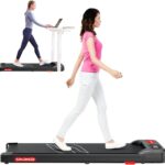 Sparnod Fitness STH-3002 Home Use Walking Pad & Treadmill | Compact, Ultra-Slim, Ready to Use | Shock Absorption | LED Display | Manual Incline | 100 Kg Capacity