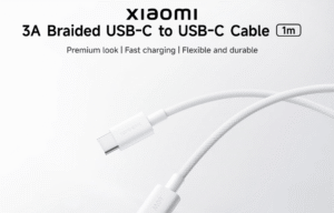 Xiaomi 3A Braided USB-C to USB-C Cable (1m) - Image 2
