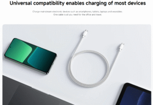 Xiaomi 3A Braided USB-C to USB-C Cable (1m) - Image 6