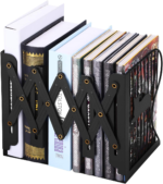1 Pc Desktop Adjustable Bookends-Retractable Book Stand-Nonslip-for Decorative Bookends ( Random Color)