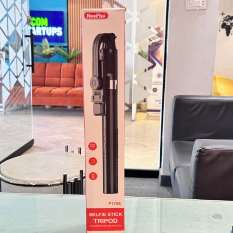 NeePho P170S selfie stick tripod extended with smartphone mounted