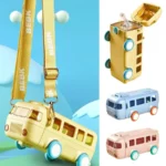 Bus Shape School Water Bottle | 500ml | With Strap | Cute & Leak-Proof | Random Color - Image 6