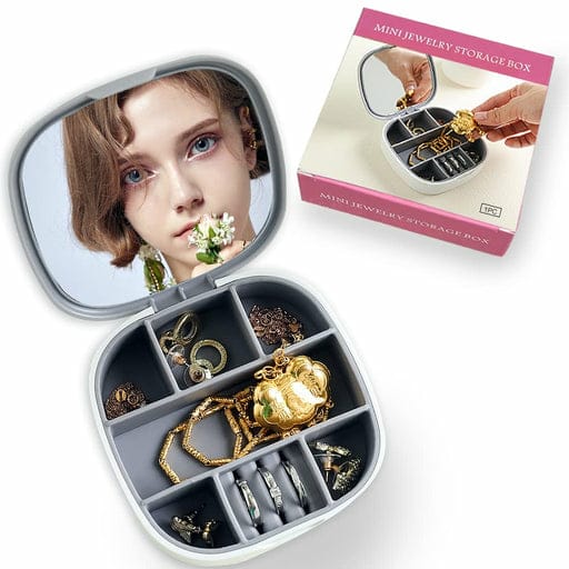 549537dc4d116d02df5d069052b47564-1_1726900209.jpg Necklace Organizer & Jewellery Box with Mirror | Portable Jewellery Storage for Women & Girls - Image 1