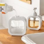 Portable Refillable Soap Dispenser Bottle | 300ml 500ml Clear Pump Bottle for Kitchen Bathroom Shower Lotion Shampoo - Image 3