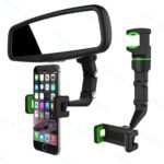 Universal Car Rearview Mirror Phone Holder | Hands-Free Adjustable Mount for Smartphones & GPS - Image 4