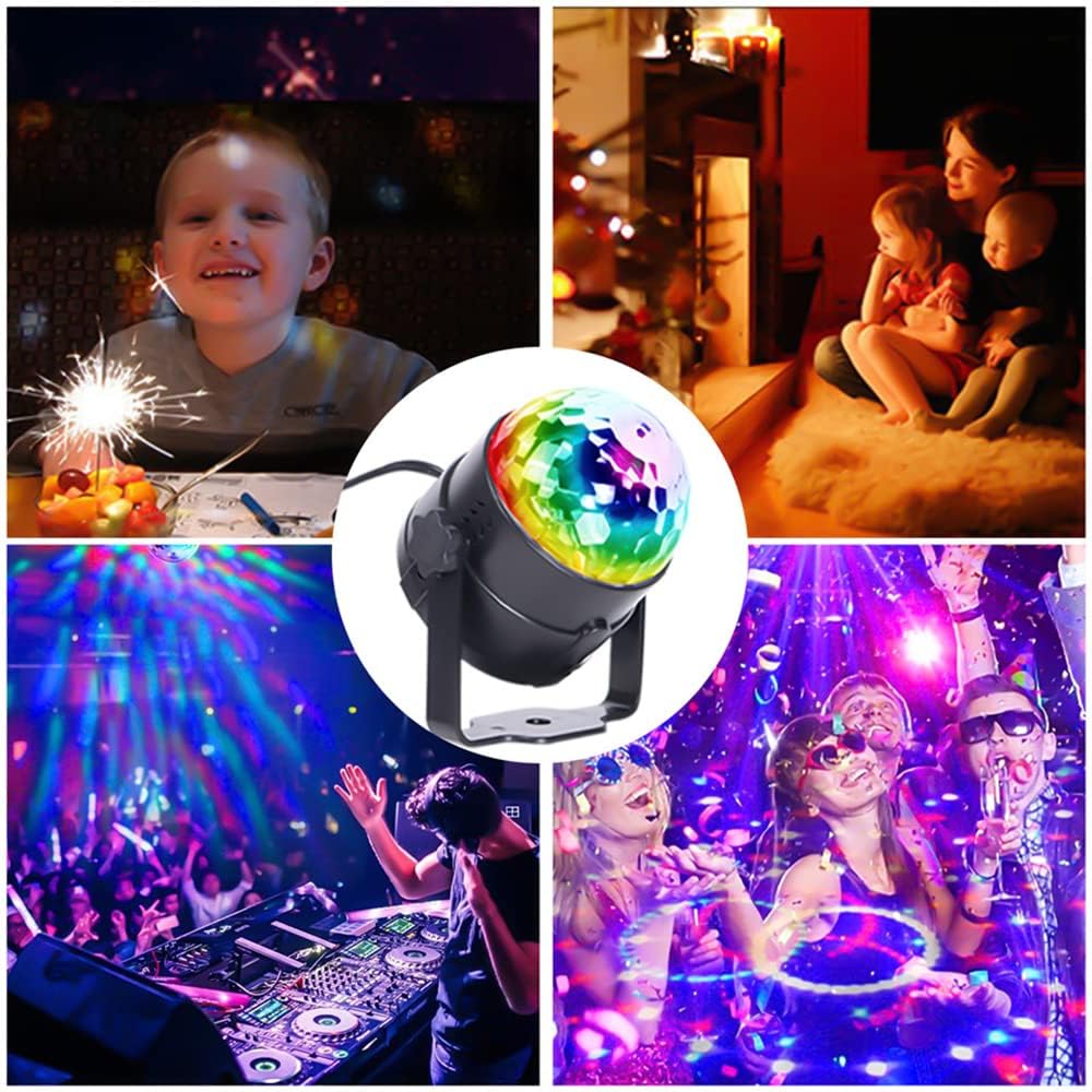 71O1ISRZ0iL._AC_SL1000__1740151249.jpg LED Disco Party Lights Crystal Magic Ball 3W RGB | Colorful Projection Lamp for Parties & Events - Image 1