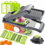 14-in-1 mandoline slicer with multiple blade attachments
