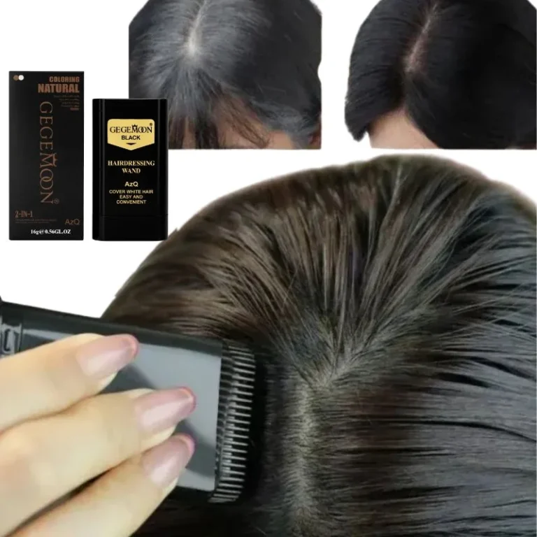 Gegemon black temporary hair color stick with brush applicator